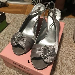 Nina silver shoes